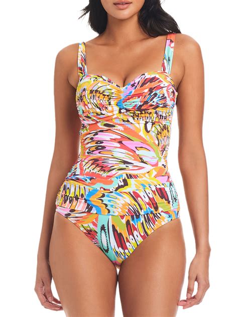 Break The Mold Shirred Underwire One-Piece Swimsuit - Walmart.com
