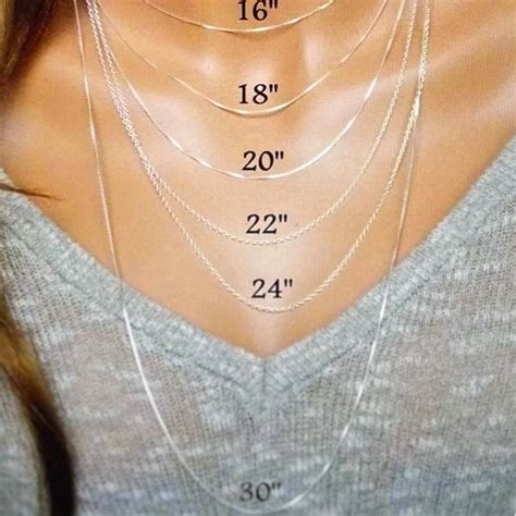 necklace chain length chart shop  pinterest