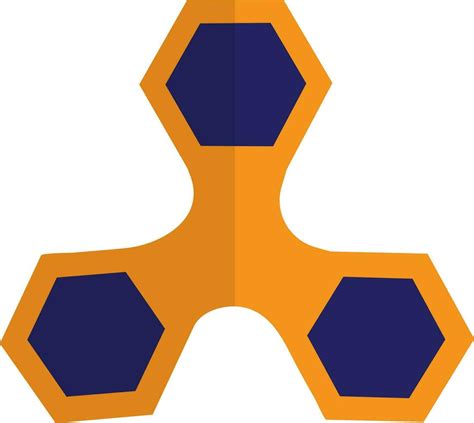 hexagon shape   arms  spinner toy  illustration
