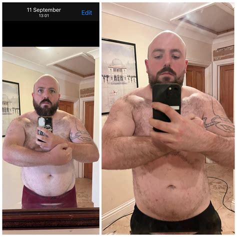 M/33/5’10” [252lbs > 203lbs = 49lbs] (3 months progress) mindset change