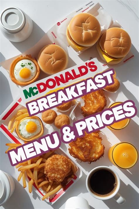 mcdonalds breakfast menu  prices  update