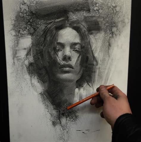 Today's workshop charcoal demo. at @dlv_designs studio #art #charcoal #caseybaugh ( model ...