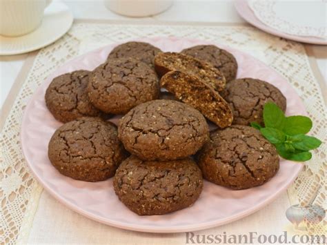 Рецепт: Шоколадное овсяное печенье на RussianFood.com