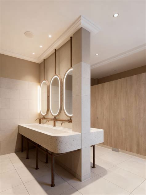 Modern Beach Club Restroom Redesign | Stable Diffusion Online