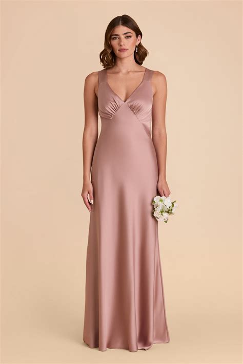 Veronica English Rose Matte Satin Dress | Birdy Grey