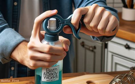 how to open a bath and body works spray bottle