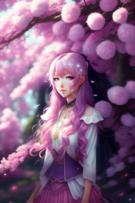 Lexica - Absolutely stunning anime princess, long hair, sparkly eyes
