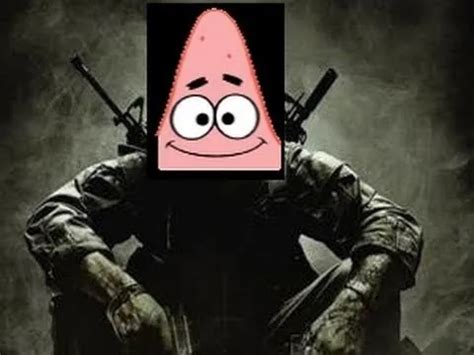 patrick  spongebob squarepants   black ops emblem