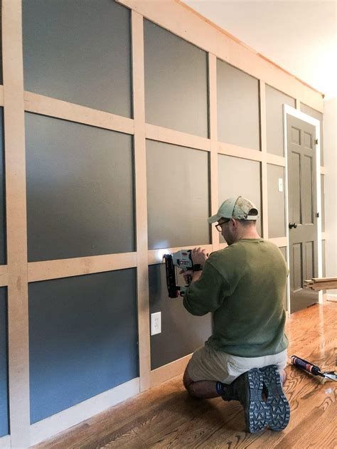 diy traditional grid molding focal wall artofit