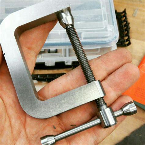 Machine shop students project handmade C-clamp | Metal lathe projects, Machining metal projects ...