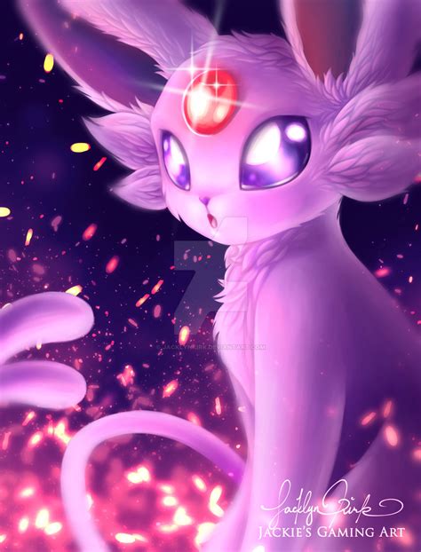 Digital Commission of Espeon by JacklynKirk on DeviantArt