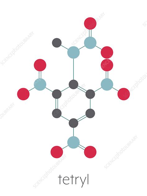 Tetryl explosive molecule, illustration - Stock Image - F030/0365 ...