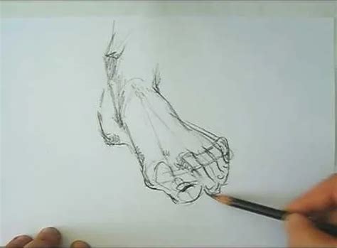 how to draw a foot