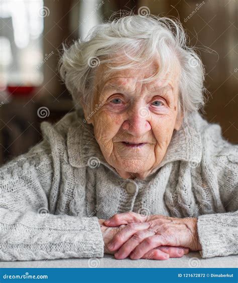 Portrait of a Very Old Woman. Stock Photo - Image of isolated, head