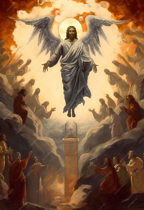 Premium AI Image | The Ascension of Jesus Christ AI generativ