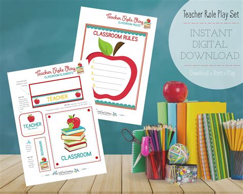 Teacher play set class register – Artofit