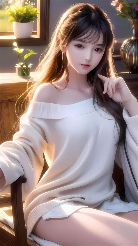 白色衣服优雅动漫美女ai绘画4k手机桌面壁纸_图片编号334892-壁纸网