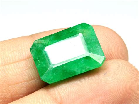 aaa quality natural green beryl emerald faceted gemstone etsy