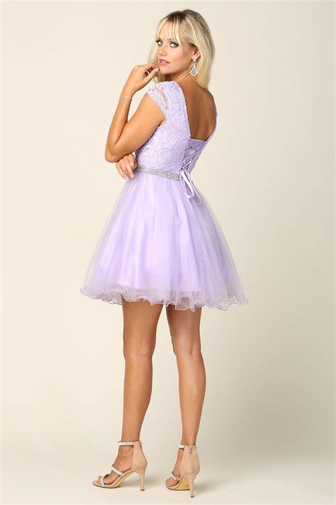 Silver Prom Short Cap Sleeve Homecoming Cocktail Dress for $135.99