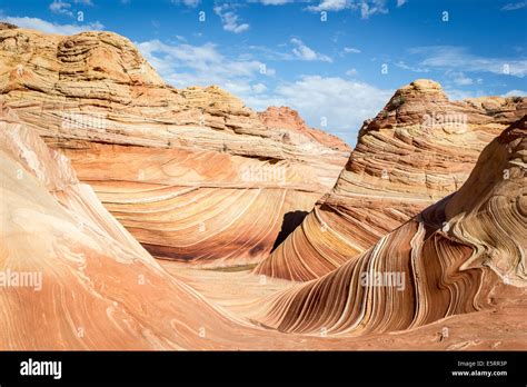 wave arizona amazing flowing rock formation   rocky desert