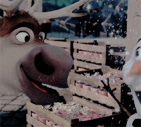Гиф анимация Снеговик Olaf / Олаф из мультфильма Frozen / Холодное сердце
