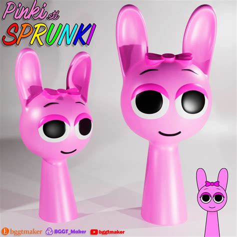 Characters & Creatures STL Download - PINKI SPRUNKI INCREDIBOX PINK