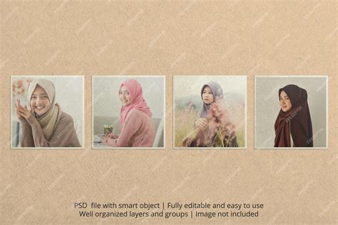 Premium PSD | Old vintage photo mockup design