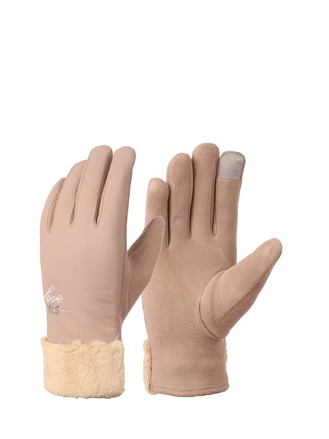 buy ellis women beige solid hand gloves gloves  women