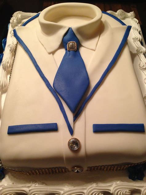 mens suit cake white royal blue  gold theme blue poker themed