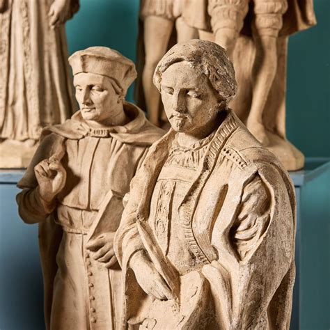 Set of 10 Antique Buff Terracotta English Statues For Sale at 1stDibs