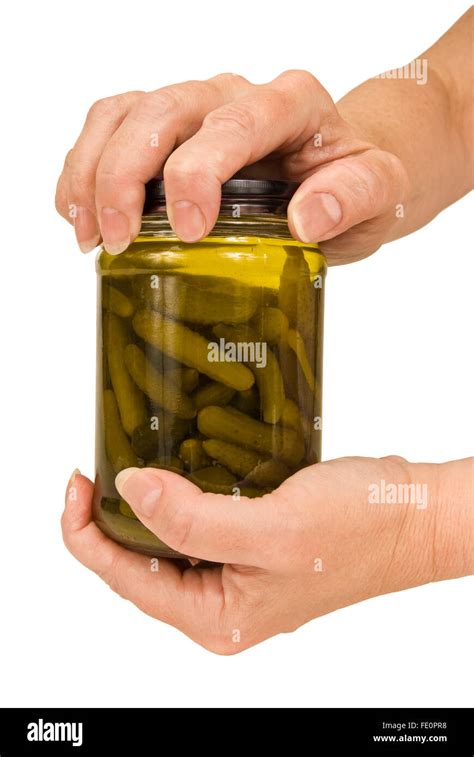 Woman’s Hands Opening Pickle Jar Stock Photo - Alamy