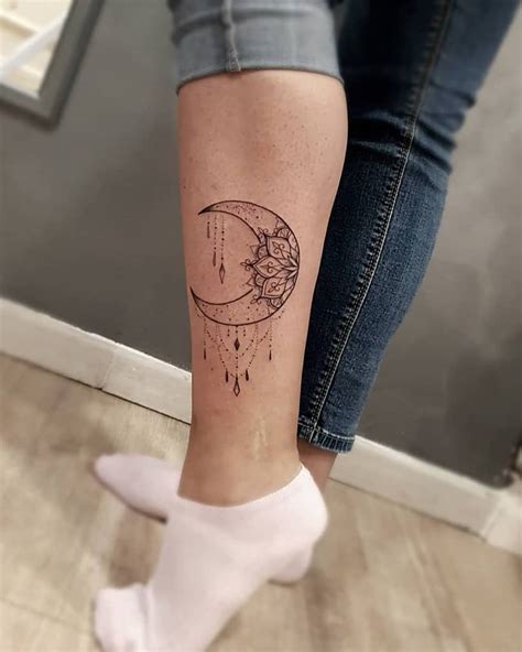 Waxing Crescent Tattoo