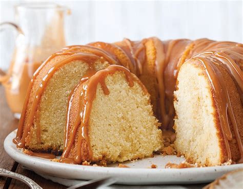 Harvest Pound Cake with Divine Caramel Sauce - Dessert Cakes Caramel