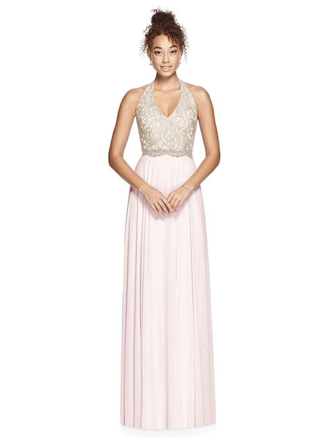 Studio Design Collection 4512 Full Length Halter Top Bridesmaid Dress