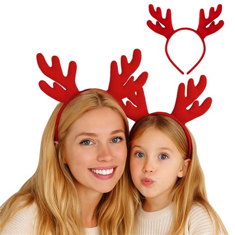 Toptie Reindeer Antlers Plush Animal Headbands for Holloween Costumes