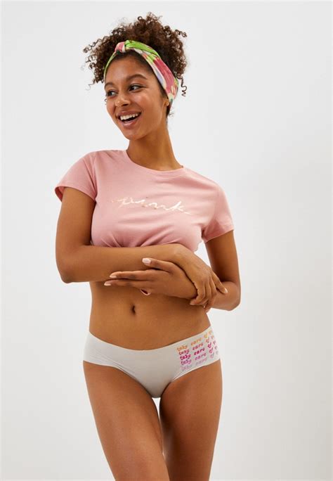 Трусы Victoria's Secret Pink HIPHUGGER, цвет: бежевый, RTLABR829101 ...