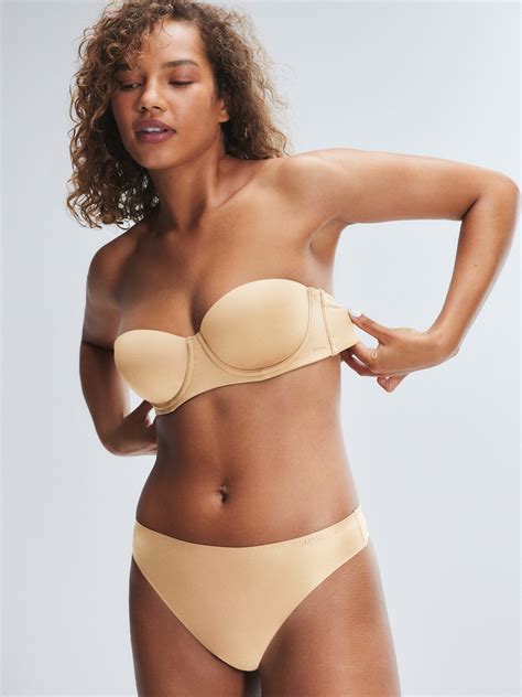 NEW Microfiber Strapless Bra in Brown | SAVAGE X FENTY