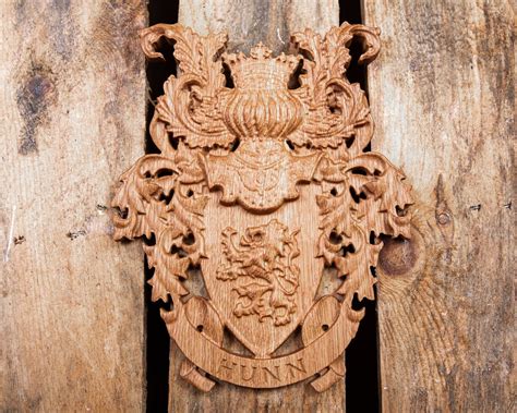 Custom Carved Coat of Arms Unique Wedding Gift, 5th Anniversary Gift ...