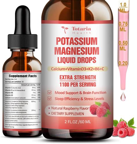 Amazon.com: Potassium Magnesium Supplement Liquid Drops - High