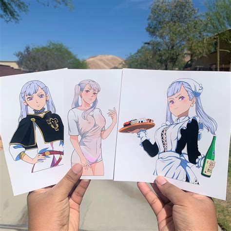 Black Clover - Noelle Silva - Peeking Anime Sticker Lewd Lingerie Asta
