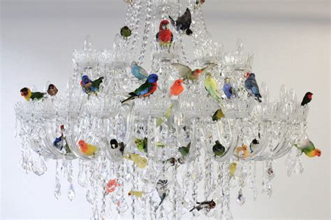 Уникальная люстра, населенная птицами "XL bird chandelier"