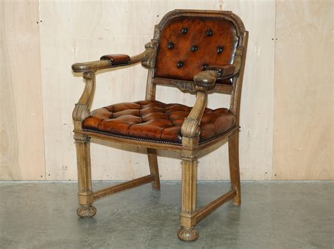 brown leather desk chair 11