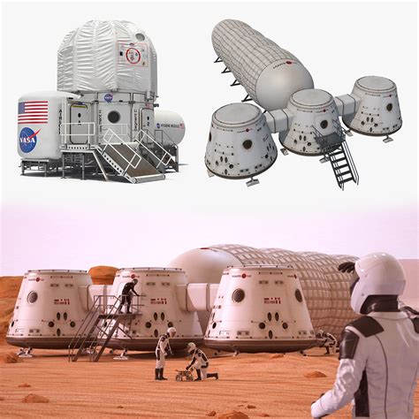 mars base  model  max unknown obj fbx freed
