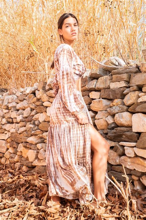 Long Summer Skirt With Side Slist, Green Tie Dye – Voila summer fashion