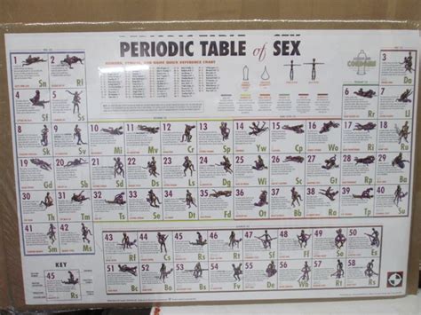 vintage periodic table  sex poster funny positions  ps