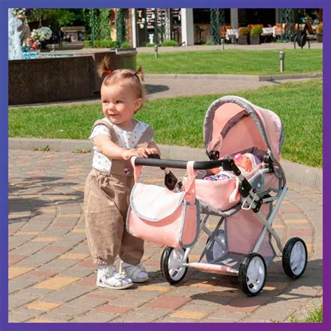 Іграшкова коляска для ляльки класична carrello unico 9346 pink коляска ...