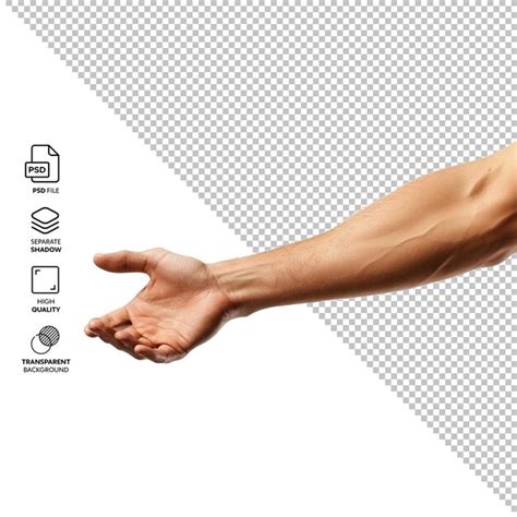 arm isolated  background premium ai generated psd