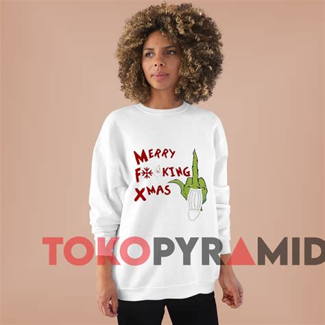 Grinch Hand Merry Fucking Xmas Christmas Sweatshirt - TokoPyramid