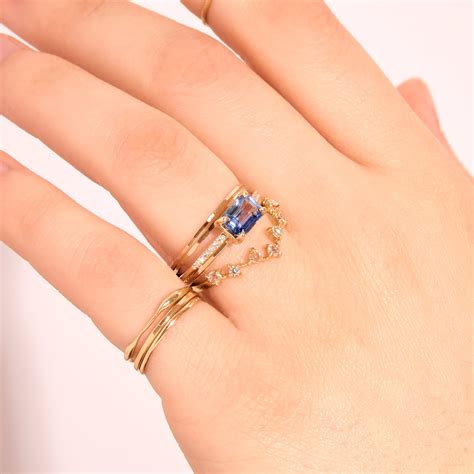 Ballet Society Sapphire Ring Supreme, Emerald Cut | Catbird Jewelry