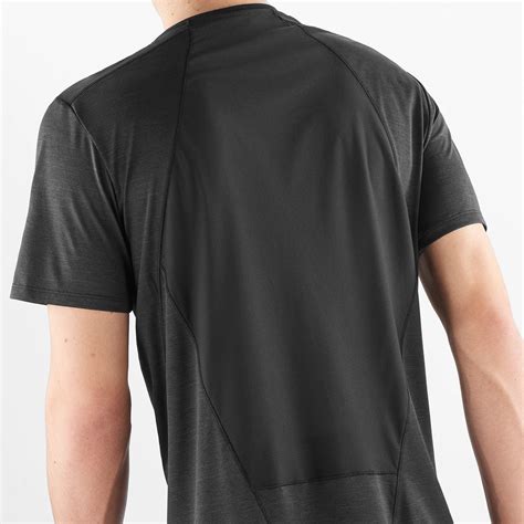 ao  thao salomon outline ss tee  lc deep black